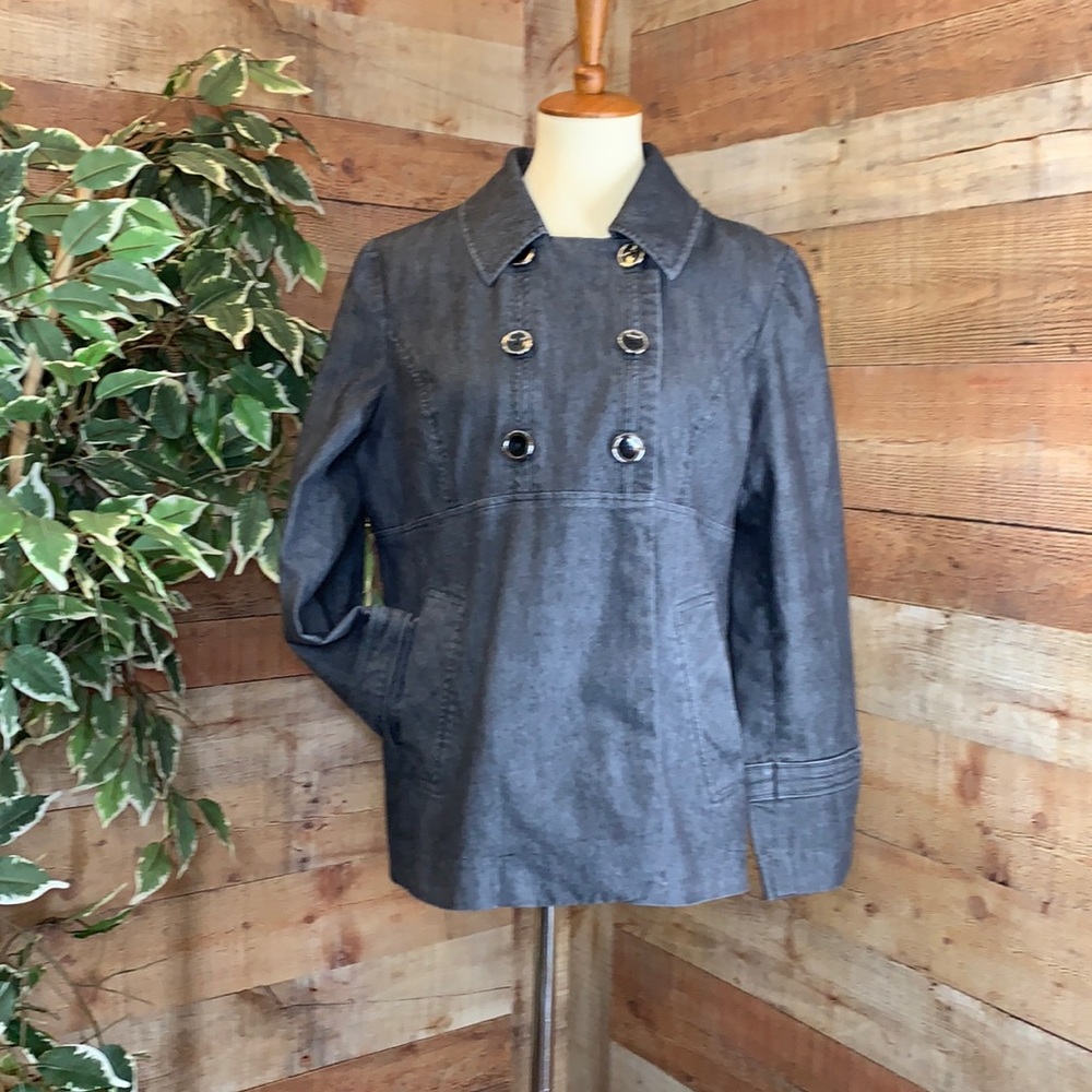 SANDRO Grey Military Style Lightweight Jacket